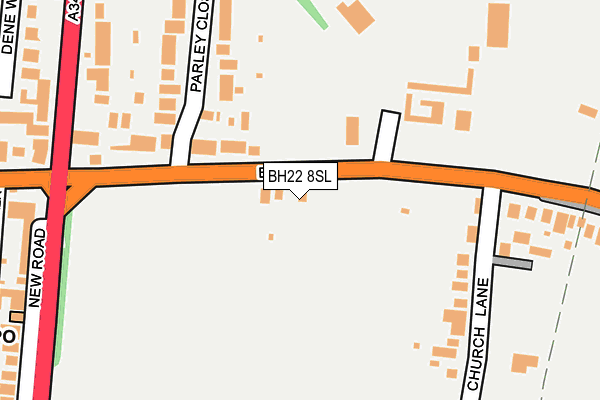 BH22 8SL map - OS OpenMap – Local (Ordnance Survey)
