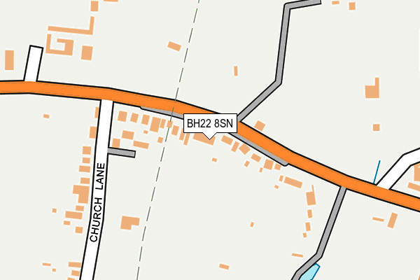 BH22 8SN map - OS OpenMap – Local (Ordnance Survey)