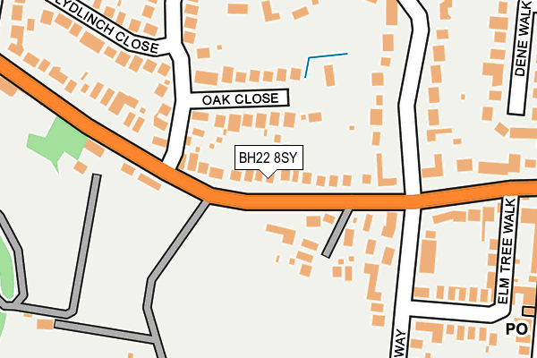 BH22 8SY map - OS OpenMap – Local (Ordnance Survey)