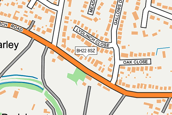 BH22 8SZ map - OS OpenMap – Local (Ordnance Survey)