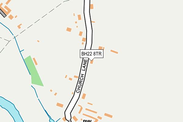 BH22 8TR map - OS OpenMap – Local (Ordnance Survey)