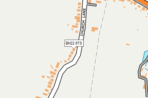BH22 8TS map - OS OpenMap – Local (Ordnance Survey)