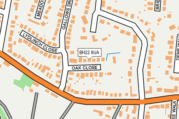 BH22 8UA map - OS OpenMap – Local (Ordnance Survey)