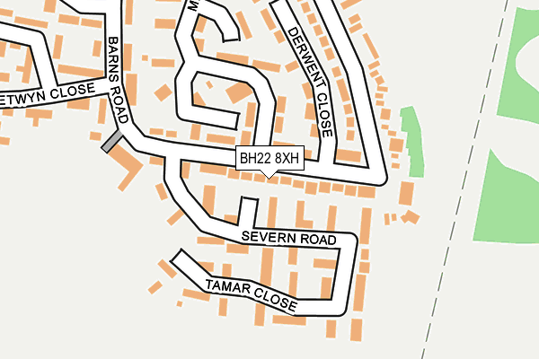 BH22 8XH map - OS OpenMap – Local (Ordnance Survey)