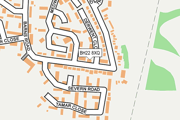 BH22 8XQ map - OS OpenMap – Local (Ordnance Survey)