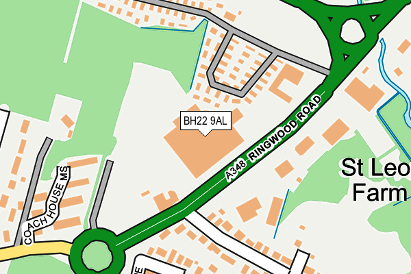 BH22 9AL map - OS OpenMap – Local (Ordnance Survey)