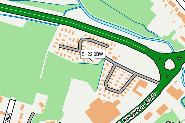 BH22 9BW map - OS OpenMap – Local (Ordnance Survey)
