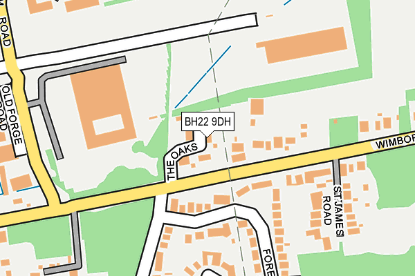 BH22 9DH map - OS OpenMap – Local (Ordnance Survey)