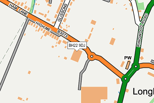 BH22 9DJ map - OS OpenMap – Local (Ordnance Survey)