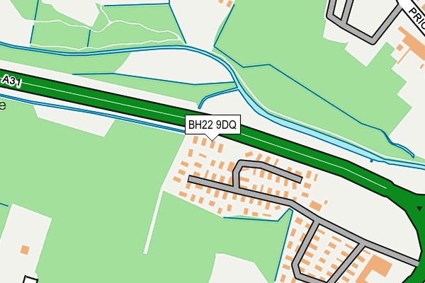 BH22 9DQ map - OS OpenMap – Local (Ordnance Survey)