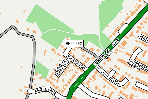 BH22 9EG map - OS OpenMap – Local (Ordnance Survey)