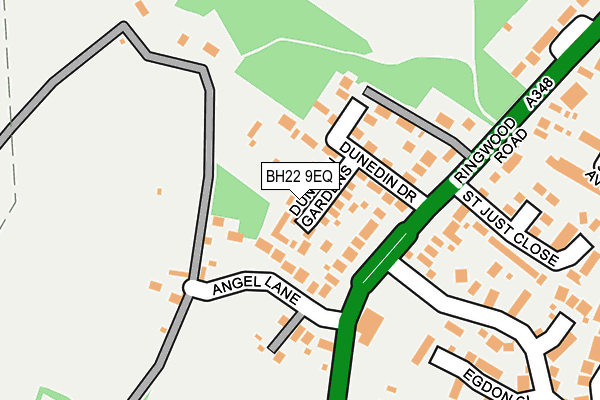 BH22 9EQ map - OS OpenMap – Local (Ordnance Survey)