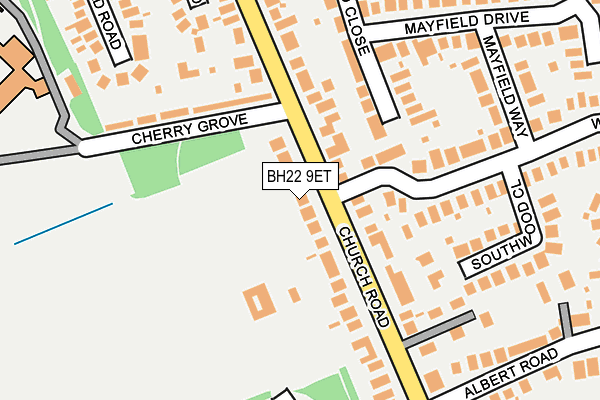 BH22 9ET map - OS OpenMap – Local (Ordnance Survey)