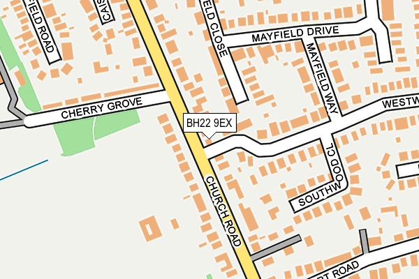 BH22 9EX map - OS OpenMap – Local (Ordnance Survey)