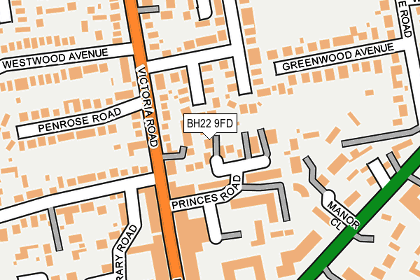 BH22 9FD map - OS OpenMap – Local (Ordnance Survey)