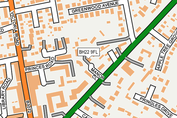 BH22 9FL map - OS OpenMap – Local (Ordnance Survey)