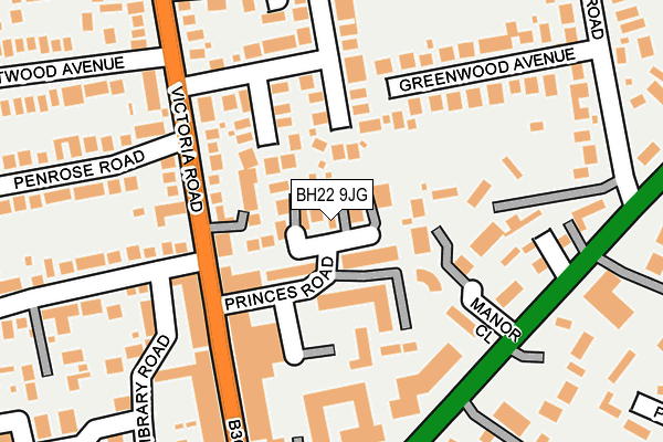 BH22 9JG map - OS OpenMap – Local (Ordnance Survey)