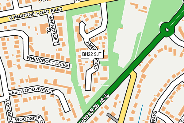 BH22 9JT map - OS OpenMap – Local (Ordnance Survey)