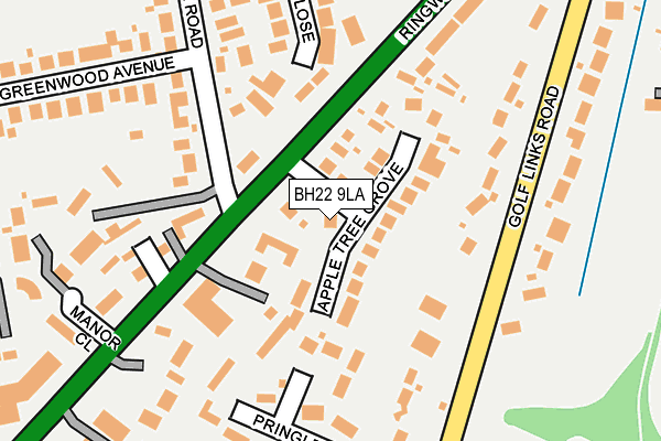 BH22 9LA map - OS OpenMap – Local (Ordnance Survey)