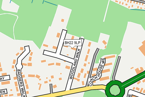 BH22 9LP map - OS OpenMap – Local (Ordnance Survey)
