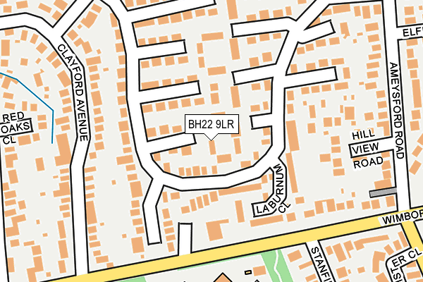 BH22 9LR map - OS OpenMap – Local (Ordnance Survey)