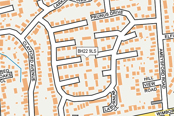 BH22 9LS map - OS OpenMap – Local (Ordnance Survey)