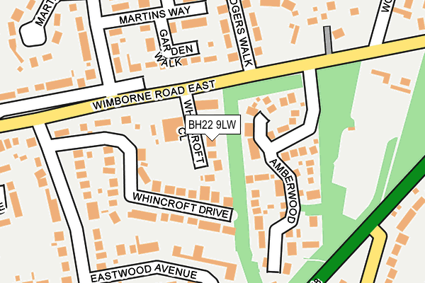 BH22 9LW map - OS OpenMap – Local (Ordnance Survey)