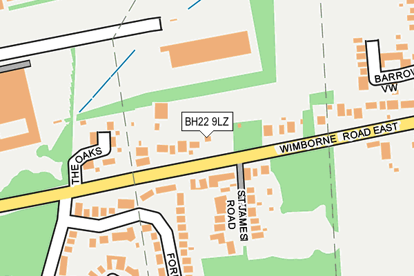BH22 9LZ map - OS OpenMap – Local (Ordnance Survey)