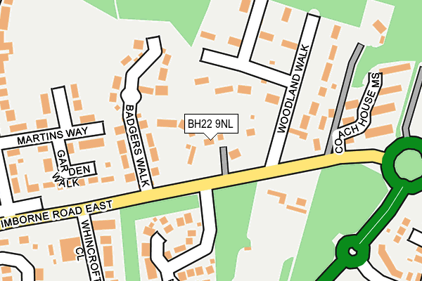 BH22 9NL map - OS OpenMap – Local (Ordnance Survey)
