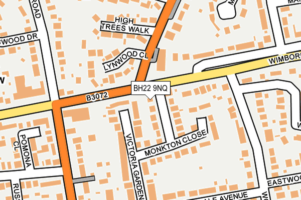 BH22 9NQ map - OS OpenMap – Local (Ordnance Survey)