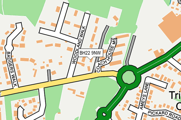 BH22 9NW map - OS OpenMap – Local (Ordnance Survey)