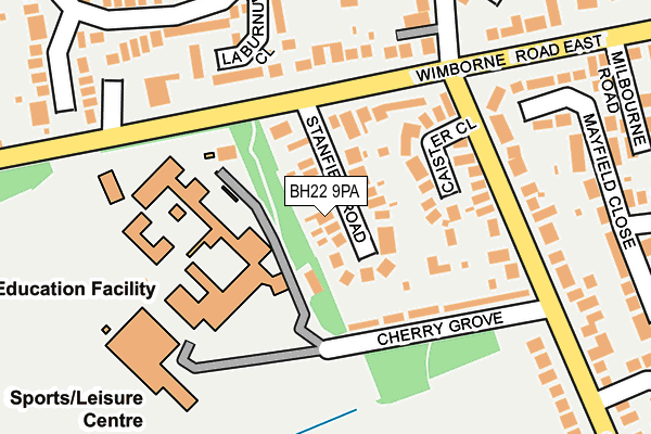 BH22 9PA map - OS OpenMap – Local (Ordnance Survey)