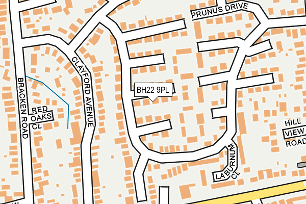 BH22 9PL map - OS OpenMap – Local (Ordnance Survey)