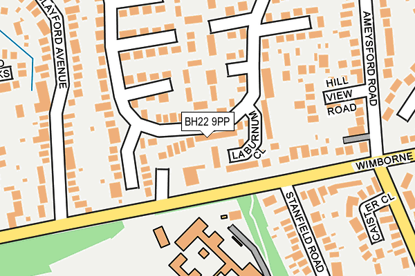 BH22 9PP map - OS OpenMap – Local (Ordnance Survey)