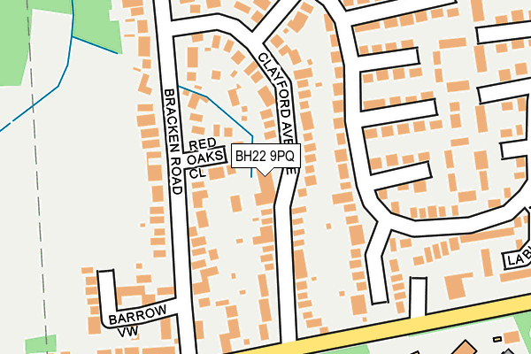 BH22 9PQ map - OS OpenMap – Local (Ordnance Survey)