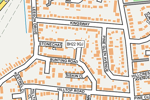 BH22 9QJ map - OS OpenMap – Local (Ordnance Survey)