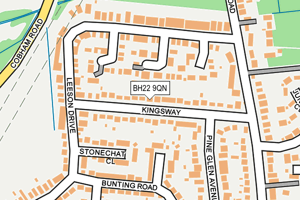 BH22 9QN map - OS OpenMap – Local (Ordnance Survey)