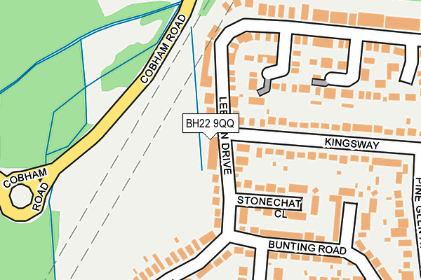 BH22 9QQ map - OS OpenMap – Local (Ordnance Survey)