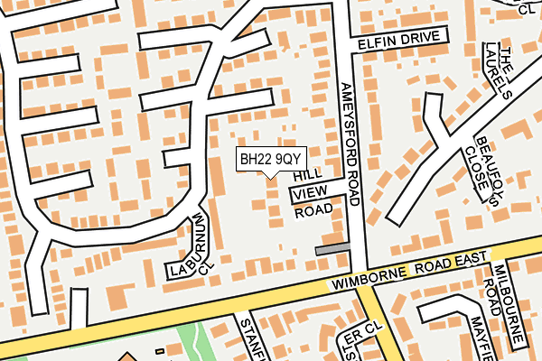 BH22 9QY map - OS OpenMap – Local (Ordnance Survey)