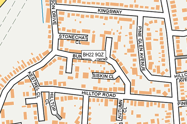 BH22 9QZ map - OS OpenMap – Local (Ordnance Survey)