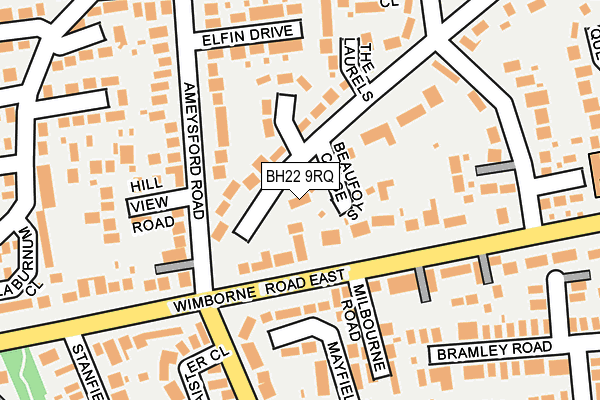 BH22 9RQ map - OS OpenMap – Local (Ordnance Survey)