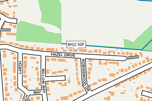 BH22 9SP map - OS OpenMap – Local (Ordnance Survey)