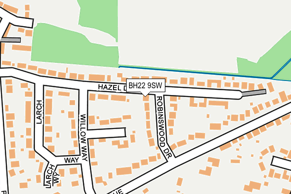 BH22 9SW map - OS OpenMap – Local (Ordnance Survey)