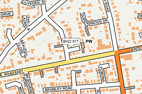 BH22 9TT map - OS OpenMap – Local (Ordnance Survey)