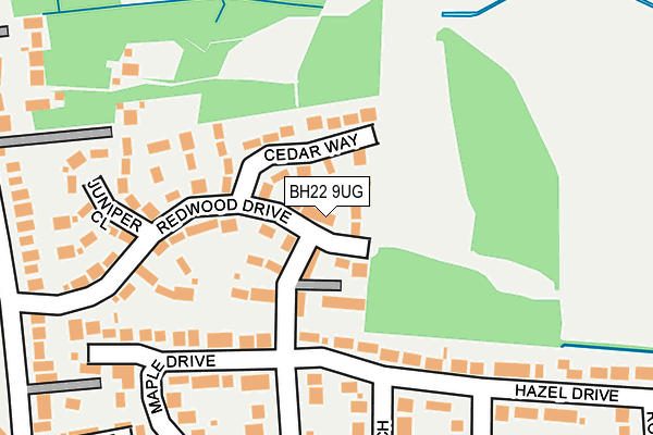BH22 9UG map - OS OpenMap – Local (Ordnance Survey)