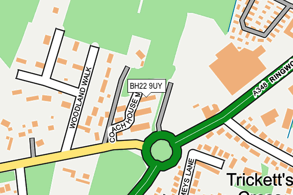 BH22 9UY map - OS OpenMap – Local (Ordnance Survey)