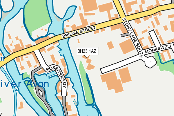 BH23 1AZ map - OS OpenMap – Local (Ordnance Survey)