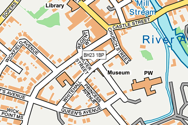 BH23 1BP map - OS OpenMap – Local (Ordnance Survey)