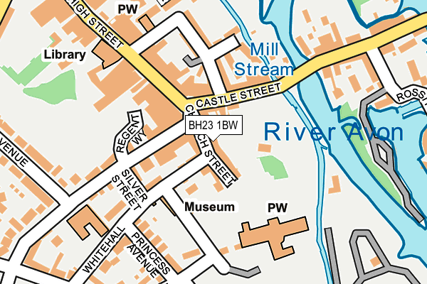 BH23 1BW map - OS OpenMap – Local (Ordnance Survey)