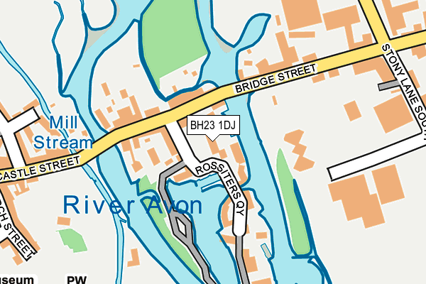 BH23 1DJ map - OS OpenMap – Local (Ordnance Survey)